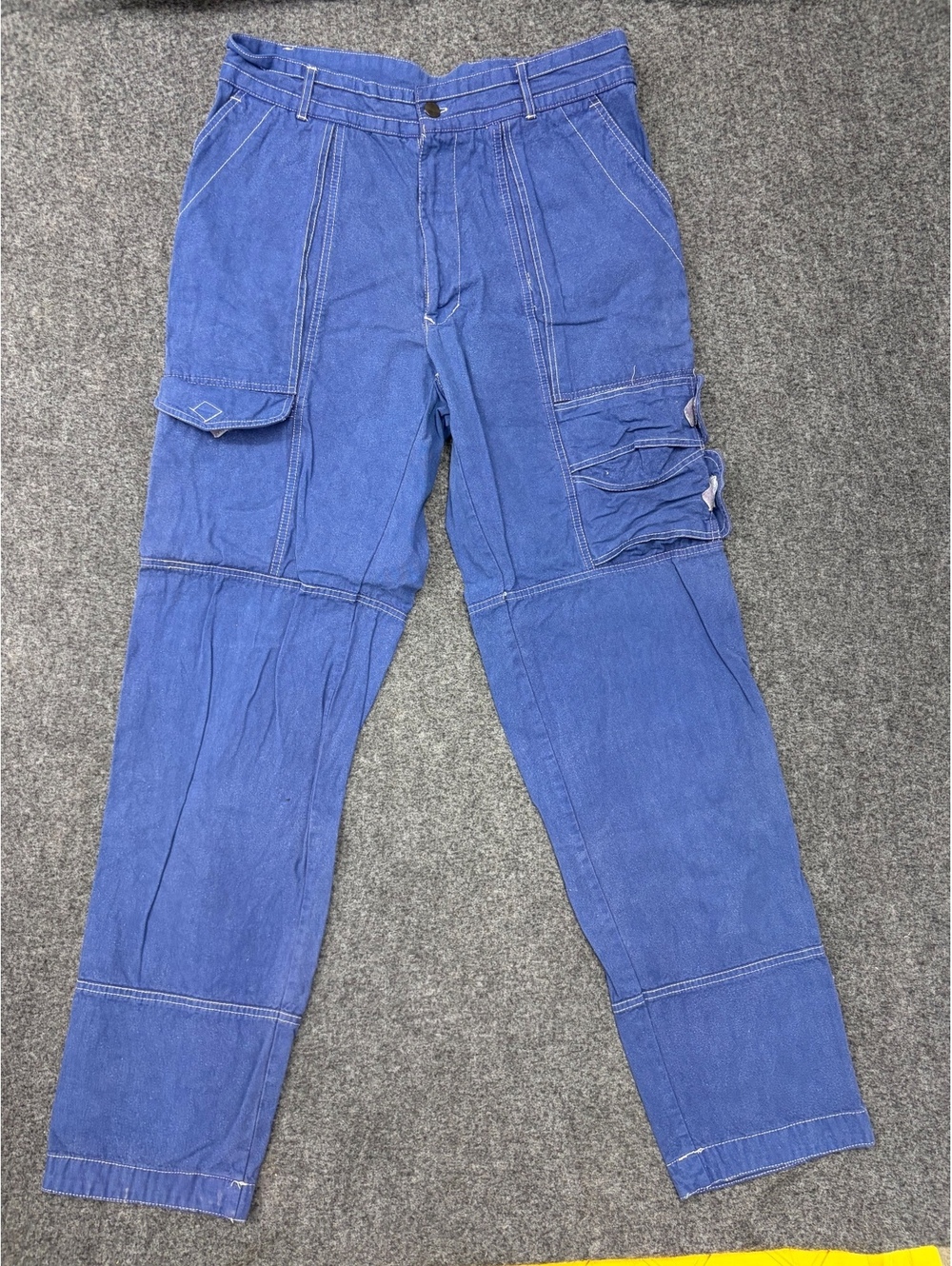 Vintage Bugle Boy Blue Cargo Pants Size 34L